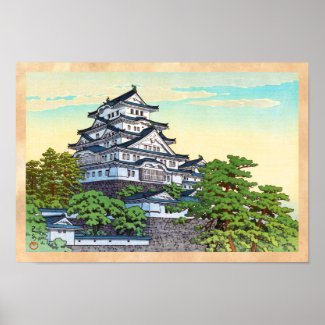 Kawase Hasui Pacific Transport Lines Himeji Castle Poster