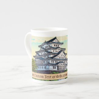 Kawase Hasui Pacific Transport Lines Himeji Castle Bone China Mugs