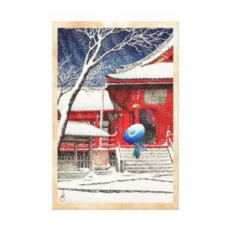 Kawase Hasui Snow at Ueno Kiyomizudo hanga art Gallery Wrap Canvas