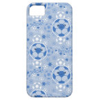Kawii Soccer Ball Blue Pattern iPhone 5/5S Covers