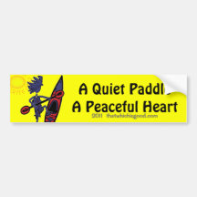 Kayak A Quiet Paddle Waves Bumper Stickers