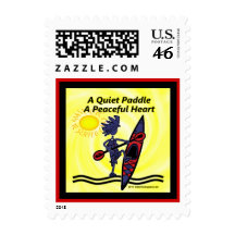 Kayak A Quiet Paddle Waves Stamp