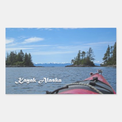 Kayak Alaska Rectangular Sticker