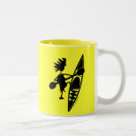 Kayak Canoe Joyful Silhouette Coffee Mugs