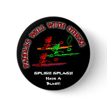 Kayak Canoe - Paddles Well With Others Pinback Buttons