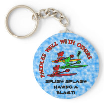Kayak Canoe - Paddles Well With Others Key Chains