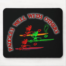 Kayak Canoe - Paddles Well With Others Mousepad