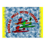 Kayak Canoe - Paddles Well With Others postcards