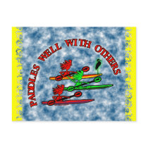 Kayak Canoe - Paddles Well With Others Post Cards