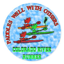 Kayak Canoe - Paddles Well With Others Stickers