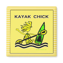 Kayak Chick Designs & Things Fridge Magnet