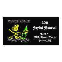 Kayak Chick Designs & Things Picture Card