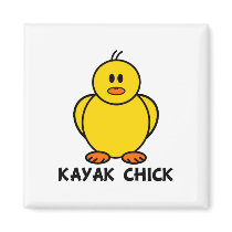 Kayak Chick Magnets