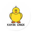 Kayak Chick stickers by chicktshirts8 Kayak Chick stickers