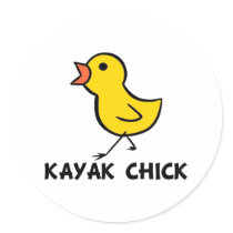 Kayak Chick Sticker