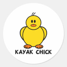 Kayak Chick Stickers