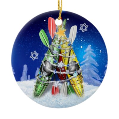 Kayak Christmas Tree - Ornament