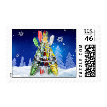 Kayak Christmas Tree - Postage