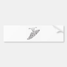 Kayak Fractal Particles Bumper Sticker