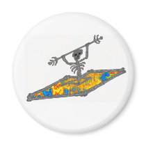 Kayak Hippie Bones Refrigerator Magnets