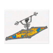 Kayak Hippie Bones Postcards