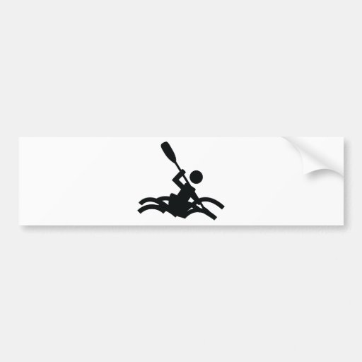 kayak icon bumper sticker