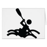 kayak icon greeting cards