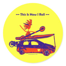 Kayak On Car - This is how I roll! stickers