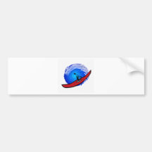 kayak open seas bumper sticker