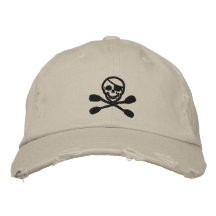 Kayak Paddle Pirate Cap Embroidered Hats