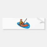 kayak paddler paddling canoe kayaking bumper sticker