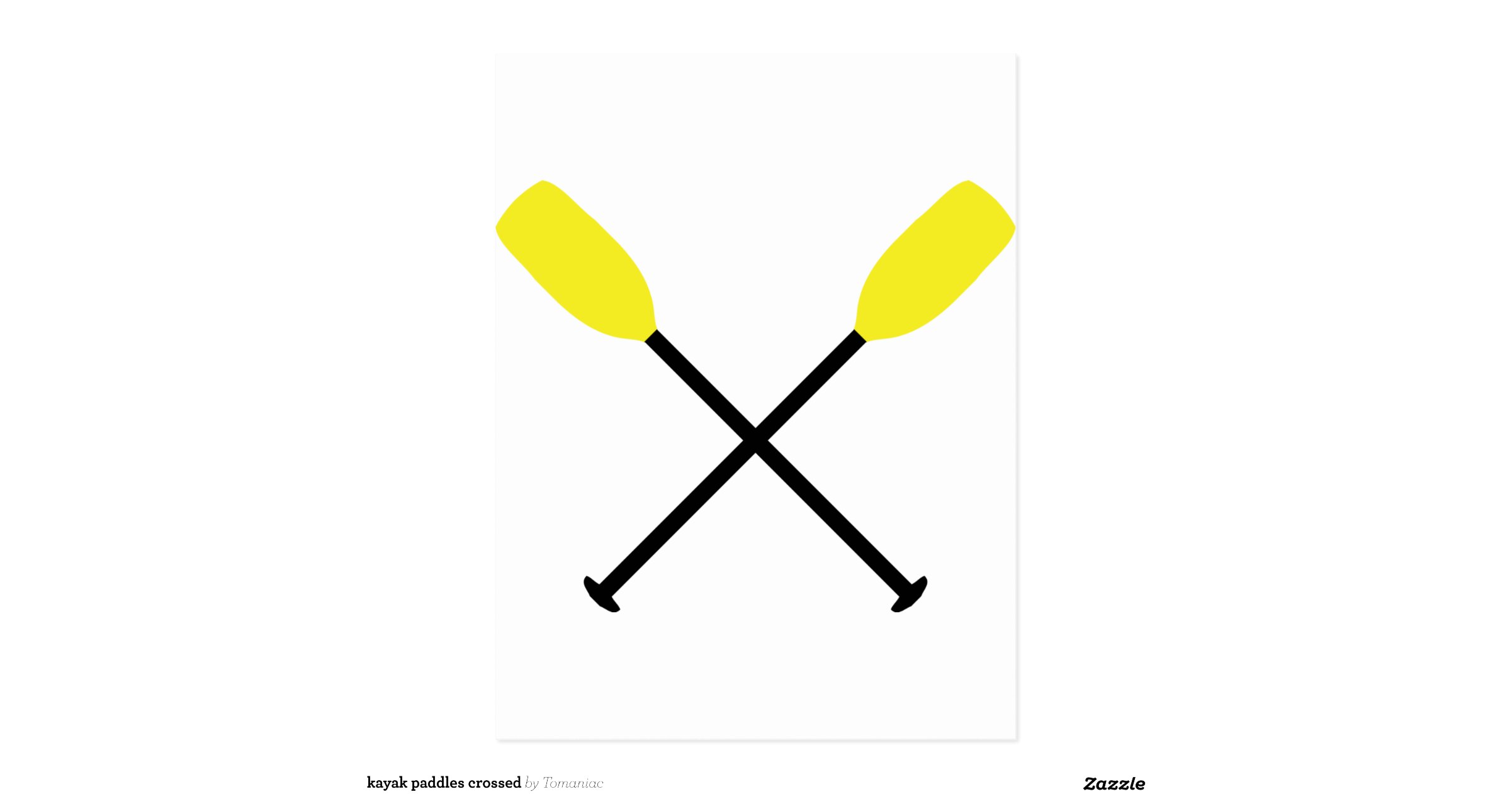 kayak paddles crossed postcard Zazzle