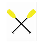 kayak paddles crossed postcard