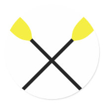 kayak paddles crossed stickers