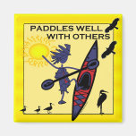 Kayak Paddles Well on Yellow magnets