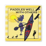 Kayak Paddles Well on Yellow magnets