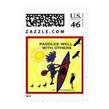 Kayak Paddles Well With Others II Postage