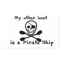 Kayak Pirate Ship Sticker