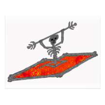 Kayak Red Bones Postcard