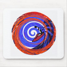 kayak red swirley mousepads
