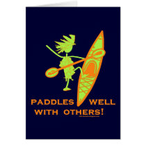 Kayak Shirt, Kayak Gift, Bumper Sticker and more! cards