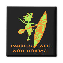 Kayak Shirt, Kayak Gift, Bumper Sticker and more! Magnet