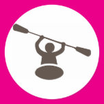 Kayak Round Sticker