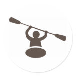 Kayak Round Sticker