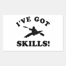 kayak vector designs rectangle sticker