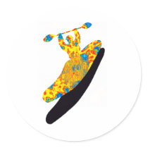 Kayak Widespread Boofs Round Sticker