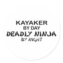 Kayaker Deadly Ninja by Night stickers by poorrichards Kayaker Deadly Ninja by Night stickers