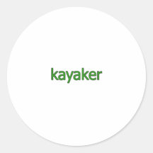 Kayaker Logo Round Sticker