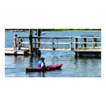 Kayaking at Bristol, RI Customized Photo Card