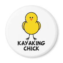 Kayaking Chick magnets by chicktshirts8 Kayaking Chick magnets
